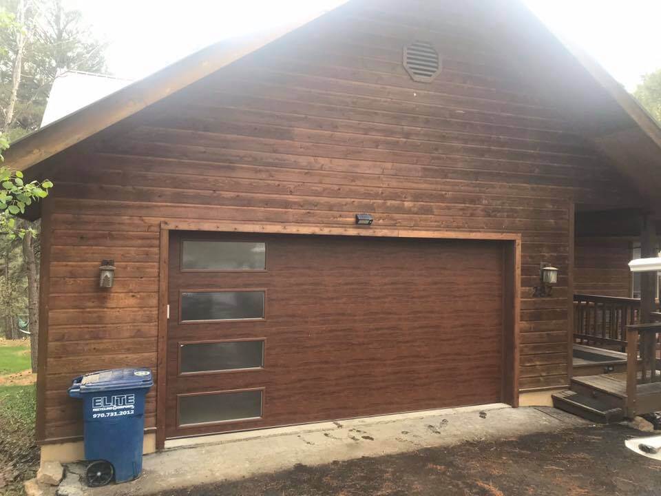Modern Faux Wood Garage Door