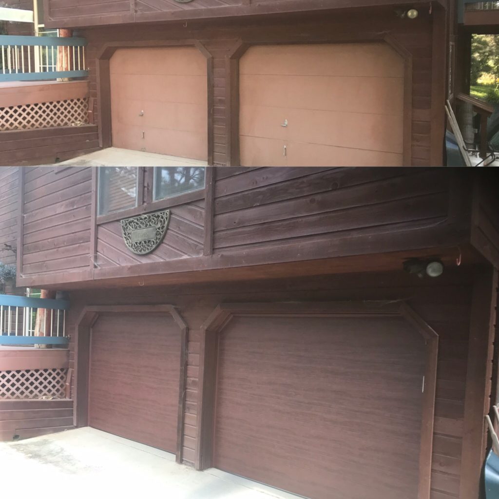 new faux wood garage doors