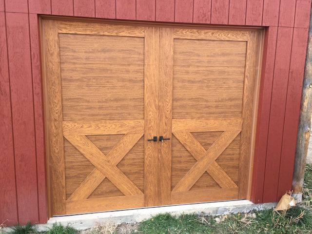 wood garage door installation