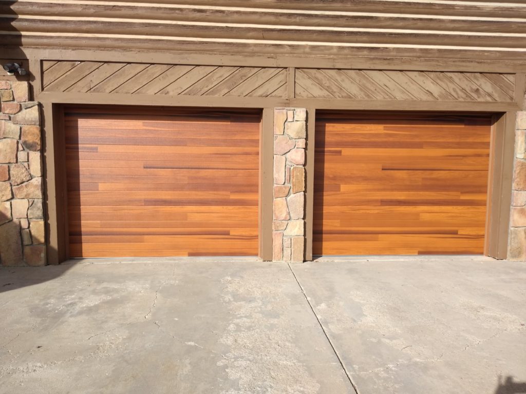Cedar Plank Flushed Panel Garage Doors