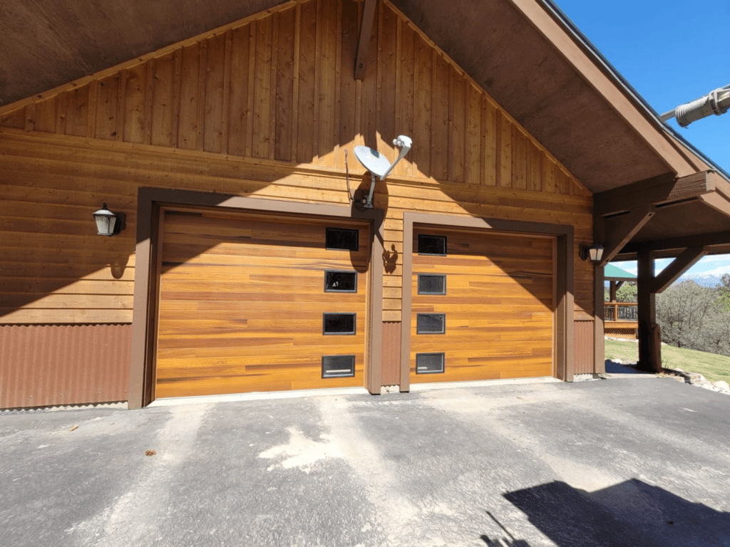 Flush panel garage door